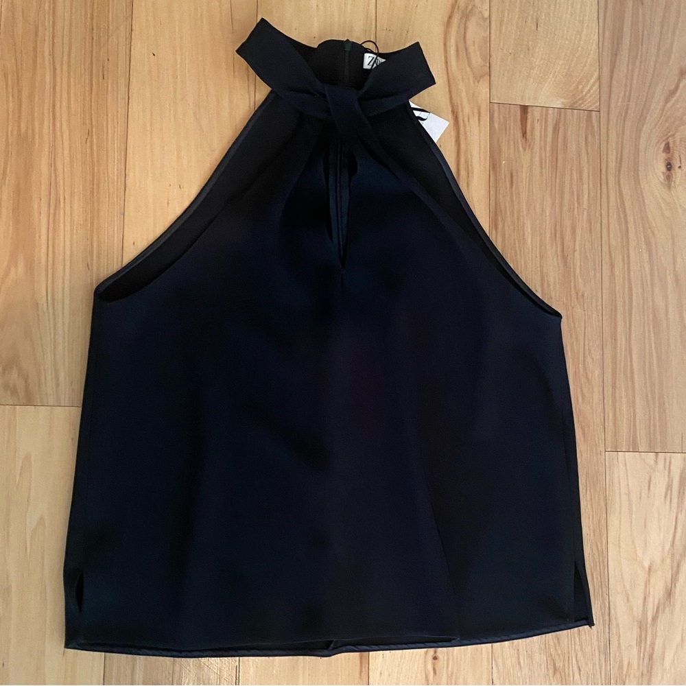 NWT black zara halter top